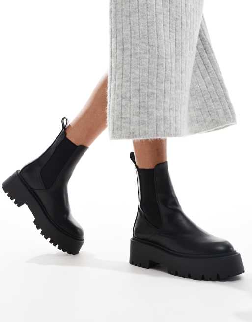 ASOS DESIGN – Amy – Chelsea-Stiefel in Schwarz mit dicker Sohle, 2 von 4
