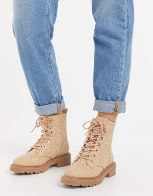 beige lace up boots womens