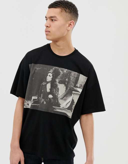 Asos Design Amy Winehouse Oversized T Shirt Mt Fotoprint Asos