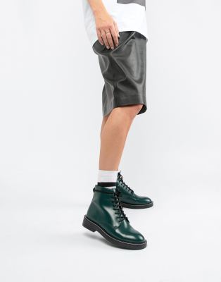 asos design anarchy leather lace up boots