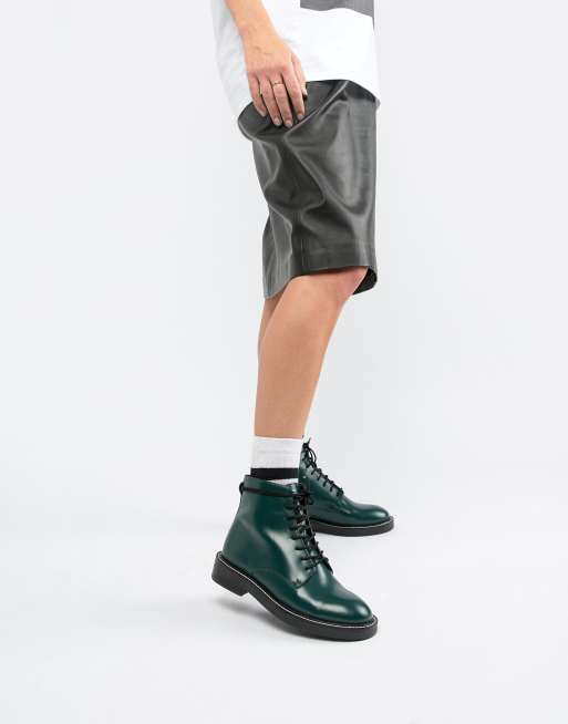 Asos design anarchy store leather lace up boots