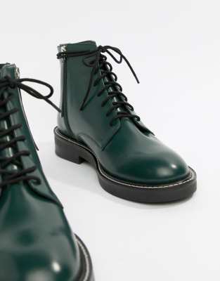 asos design anarchy leather lace up boots