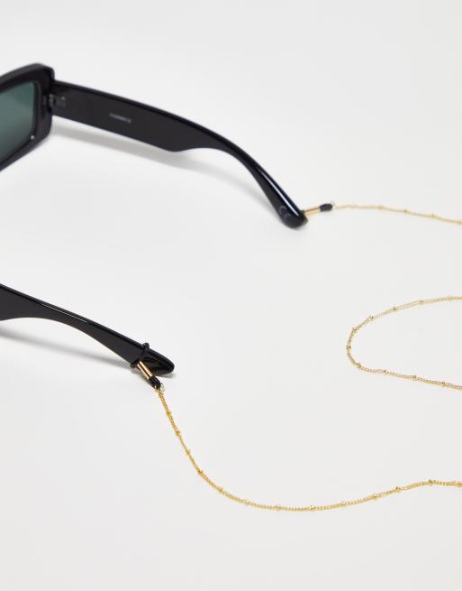 ASOS DESIGN – Łańcuszek do okularów przeciwsłonecznych z kuleczkami w kolorze złota 