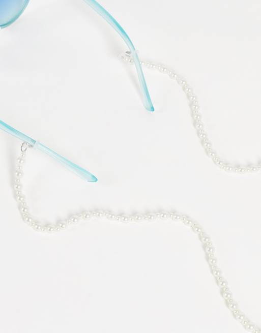 ASOS DESIGN – Łańcuszek do okularów przeciwsłonecznych ze szklanych sztucznych pereł 