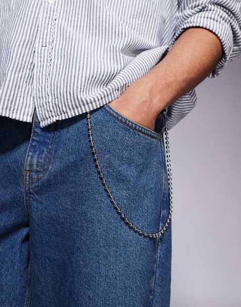 ASOS DESIGN – Łańcuszek kulkowy do jeansów w odcieniu srebra - view 1