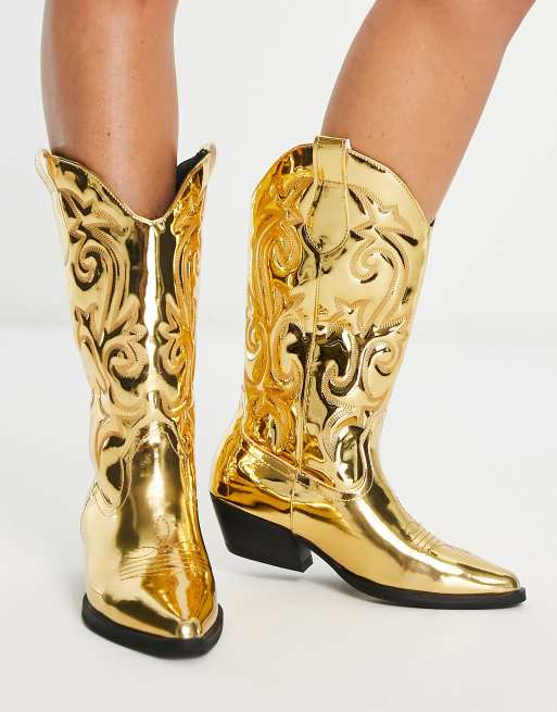 Golden cowboy outlet boots