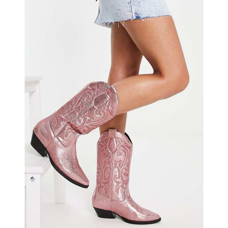 Pink rhinestone hot sale cowgirl boots