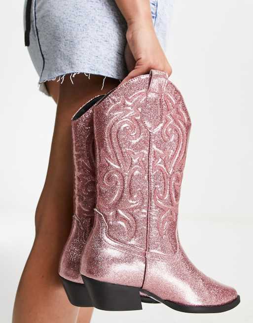 Ladies pink cheap cowboy boots