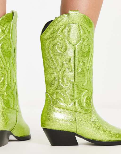 Green glitter clearance boots