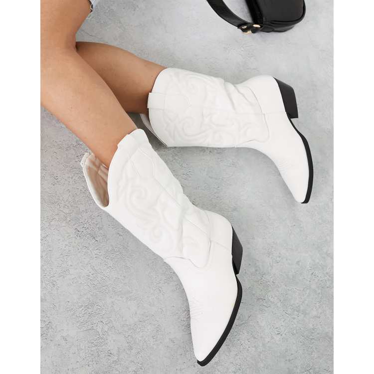 White sales booties asos