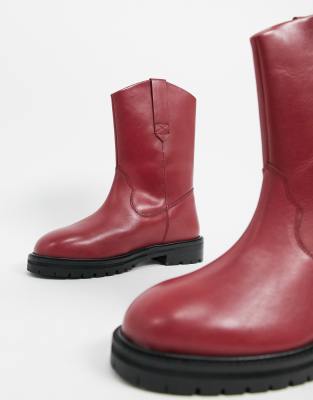 asos red boots