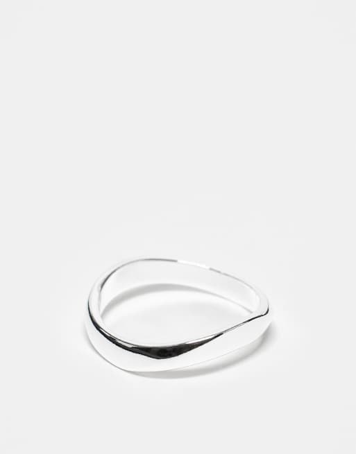 ASOS DESIGN - Anello a fascia in argento sterling