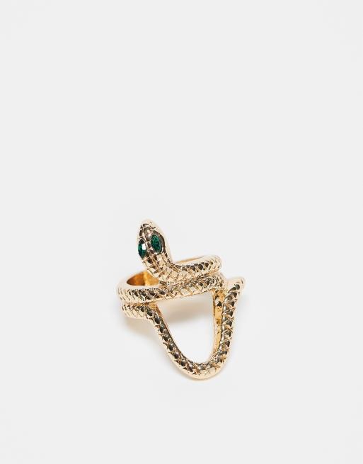 ASOS DESIGN - Anello avvolgente a serpente color oro