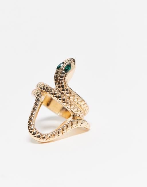 ASOS DESIGN - Anello avvolgente a serpente color oro, 3 di 4