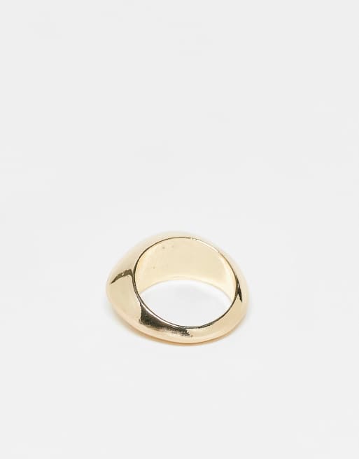 ASOS DESIGN - Anello bicolore dorato e spazzolato a bolla, 2 di 3