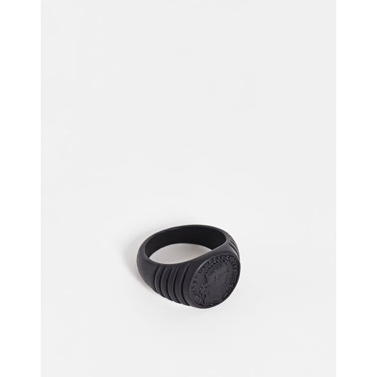 Anello nero opaco shop