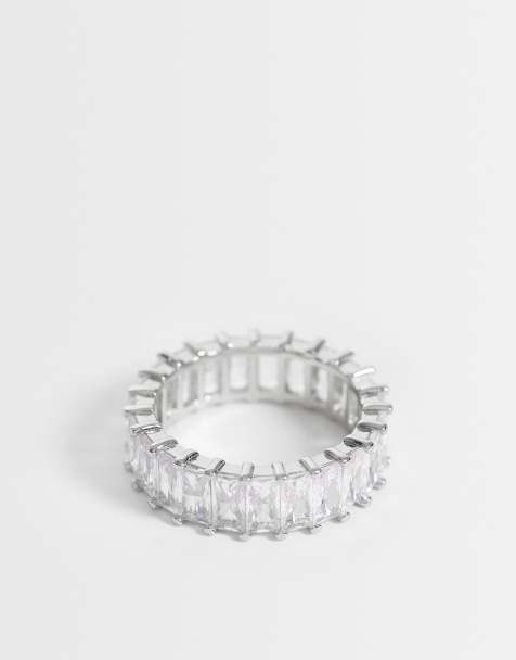 ASOS DESIGN anello con strass color argento - view 1