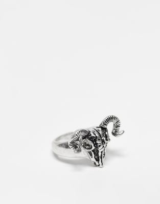 Thomas Sabo Anello Teschio Onice, Argento 925 Annerito, Unisex, Gioiello Symbolic Power