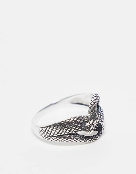 ASOS DESIGN - Anello in argento sterling con serpente attorcigliato - view 1