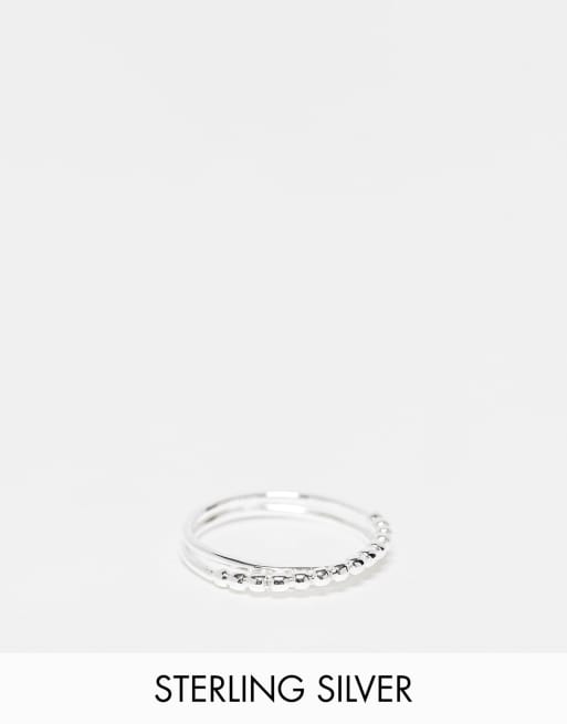 ASOS DESIGN - Anello in argento sterling intrecciato