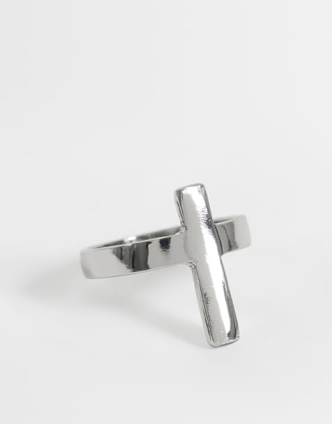 ASOS DESIGN anello incrociato color argento - view 1