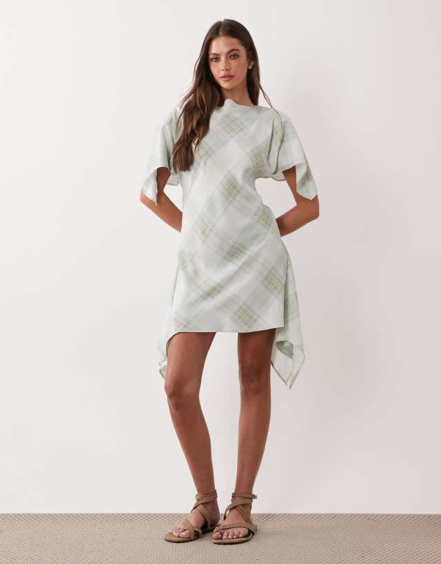 green angel sleeve dress ASOS Design - Flippy Mini - Women - Cotton - 4 US apple