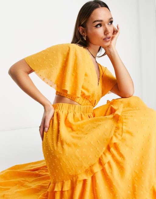 Asos shop yellow dress