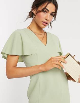 sage green shift dress