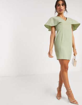 asos green mini dress