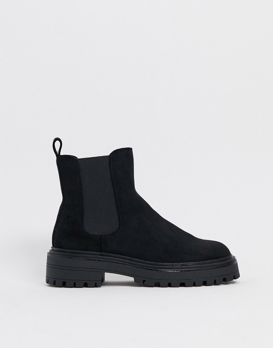 Angelina chunky chelsea boots in black
