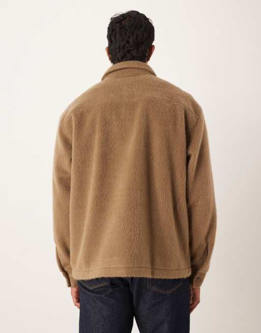 ASOS DESIGN – Angerautes Oversize-Hemd in Braun, 3 von 5