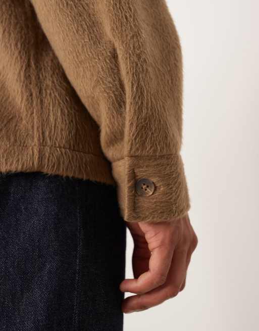 ASOS DESIGN – Angerautes Oversize-Hemd in Braun, 5 von 5