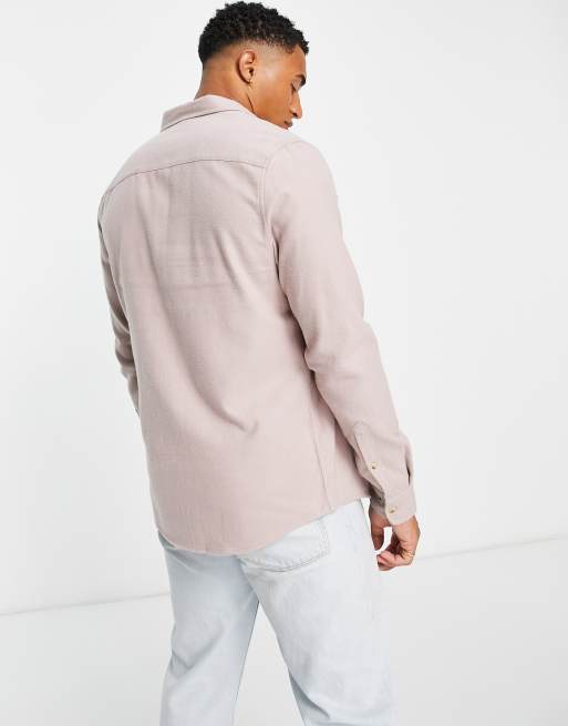 ASOS DESIGN – Angerautes Oxford-Hemd aus Baumwollmix in Zartrosa , 2 von 4