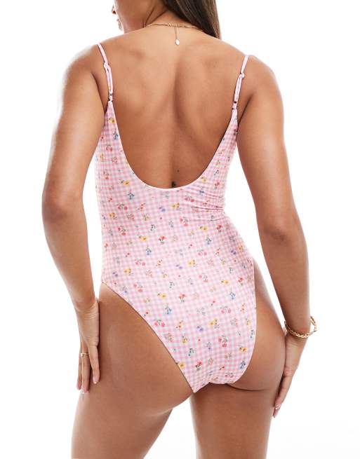 Asos plunge swimsuit online