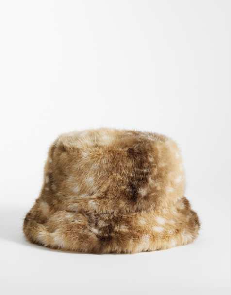 ASOS DESIGN – Anglerhut aus Kunstpelz in Braun - view 1