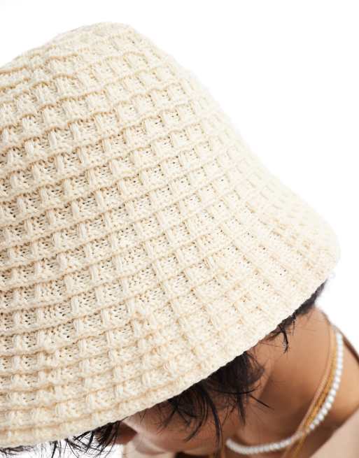 ASOS DESIGN – Anglerhut aus Strick in Ecru, 2 von 4