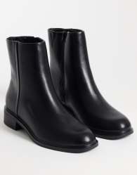 ASOS DESIGN Angus smart flat ankle boots in black
