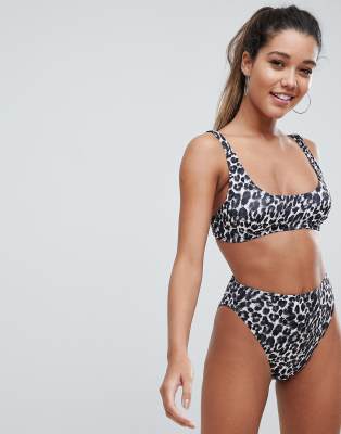 asos leopard print bikini