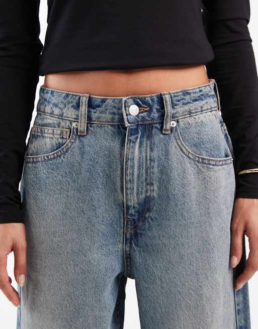 ASOS DESIGN - Ankellange jeans med tøndeformede ben og justerbar rem bagpå , 4 af 5