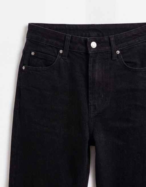 ASOS DESIGN ankle grazer comfort stretch straight leg jeans in black, 8 of 11