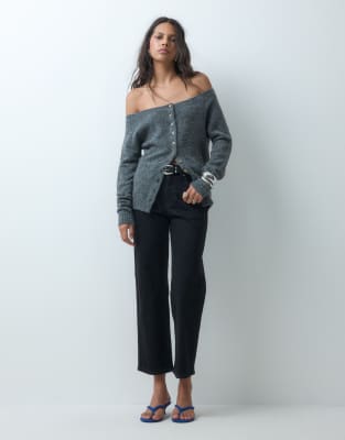 Asos Design Ankle Grazer Comfort Stretch Straight Leg Jeans In Black