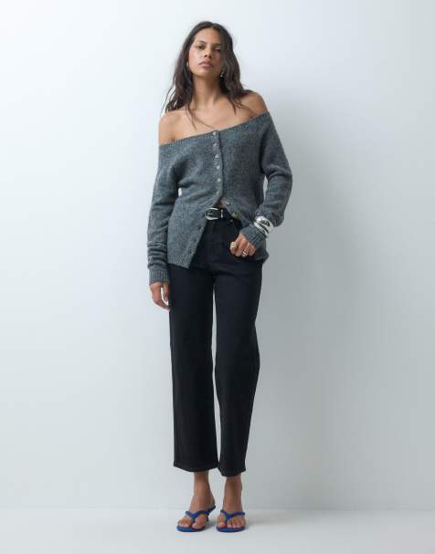 ASOS DESIGN ankle grazer comfort stretch straight leg jeans in black - view 1
