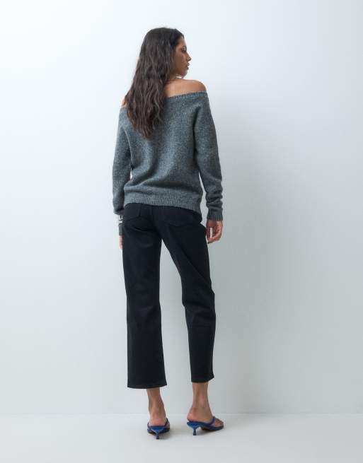 ASOS DESIGN ankle grazer comfort stretch straight leg jeans in black, 2 of 5