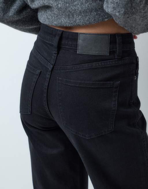 ASOS DESIGN ankle grazer comfort stretch straight leg jeans in black, 4 of 5