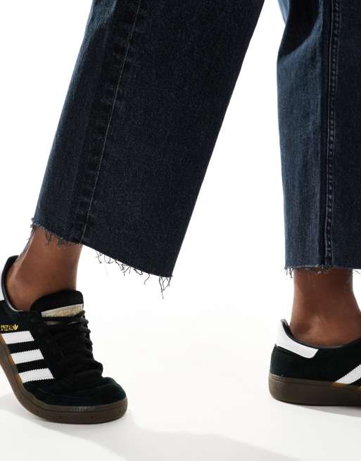 ASOS DESIGN ankle grazer comfort stretch straight leg jeans in blue black , 2 of 5