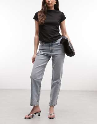 Asos Design Ankle Grazer Comfort Stretch Straight Leg Jeans In Blue