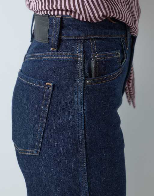 ASOS DESIGN ankle grazer comfort stretch straight leg jeans in rinse wash, 3 of 5