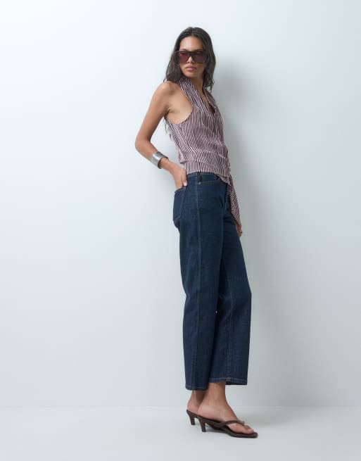 ASOS DESIGN ankle grazer comfort stretch straight leg jeans in rinse wash, 5 of 5