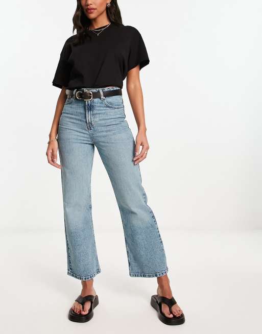 ASOS DESIGN ankle grazer straight leg jean in pale vintage wash, 4 of 5