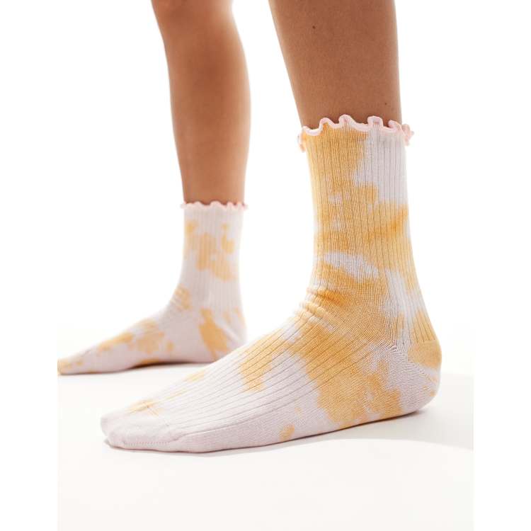 TYPESERVICE ♥ Glittered Ruffled Socks/追跡付 Amazon.com: MKYSZLT Lace Ruffle Frilly Ankle Socks for Women